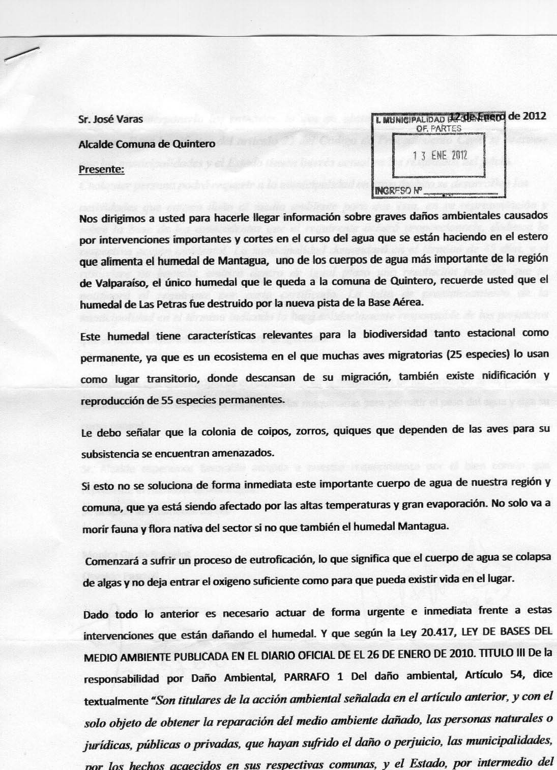 carta alcalde timbrada